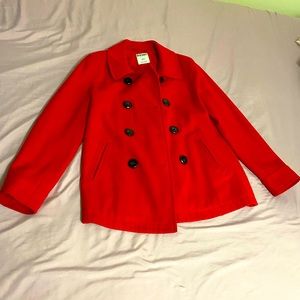 Red coat for women.